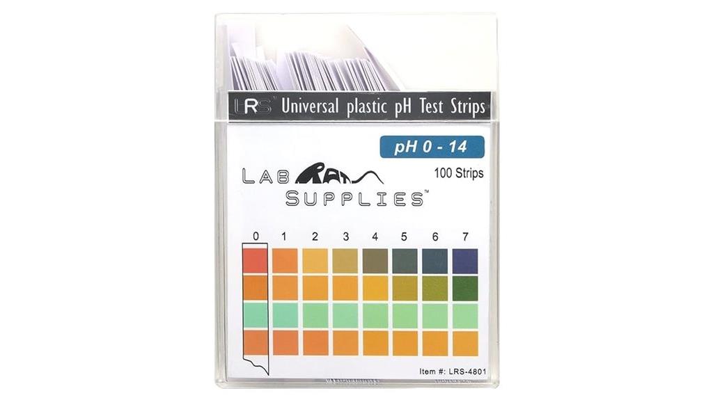 100 plastic ph test strips