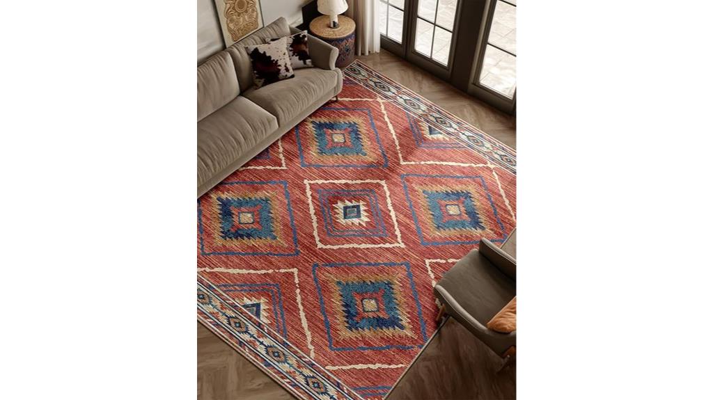 8x10 non slip patterned rug