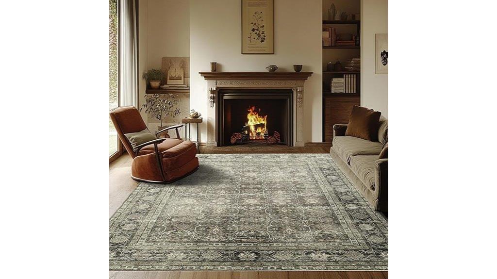 abstract washable living room rugs