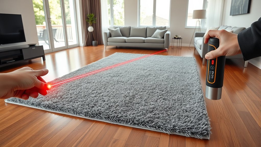 accurate laser rug placement