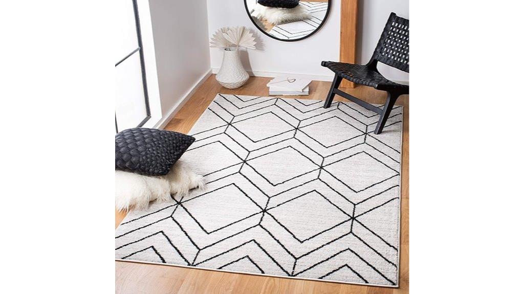 adirondack ivory black rug