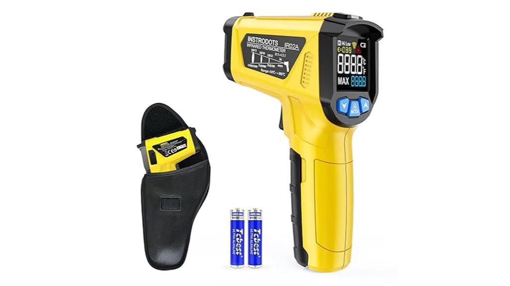 adjustable emissivity infrared thermometer