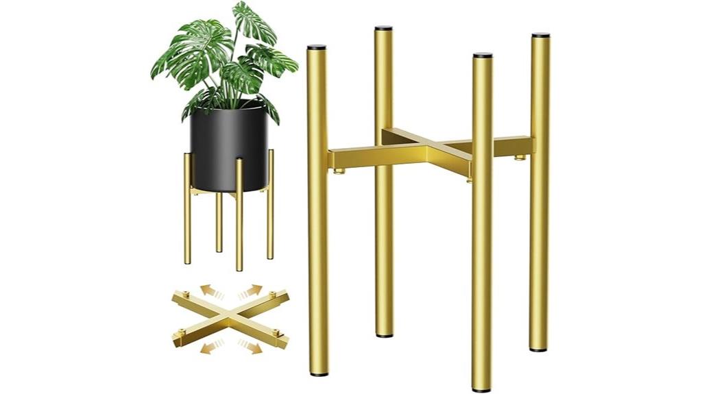 adjustable gold metal stands