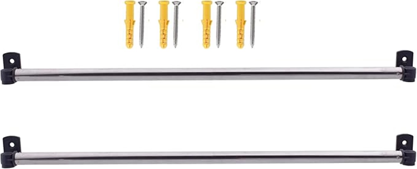 adjustable wall hanging rod