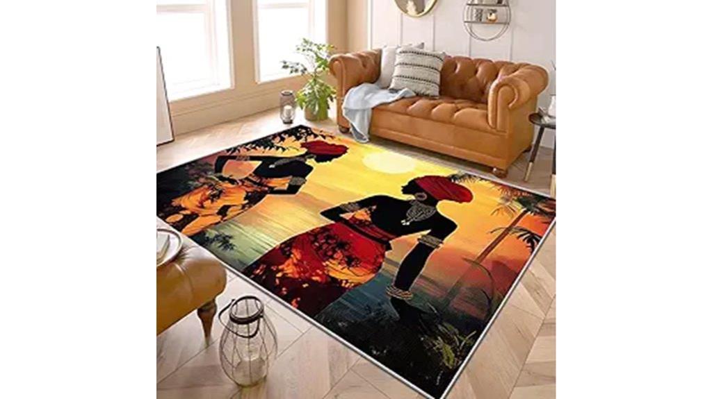 african girl rug decor