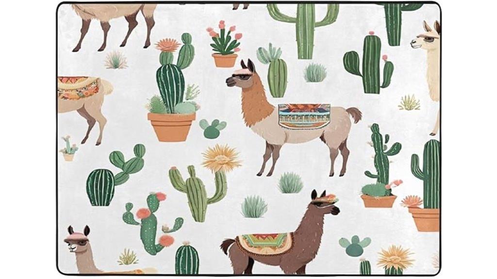 alpaca llama rug decor