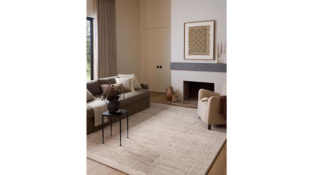 amber lewis rug ivory taupe