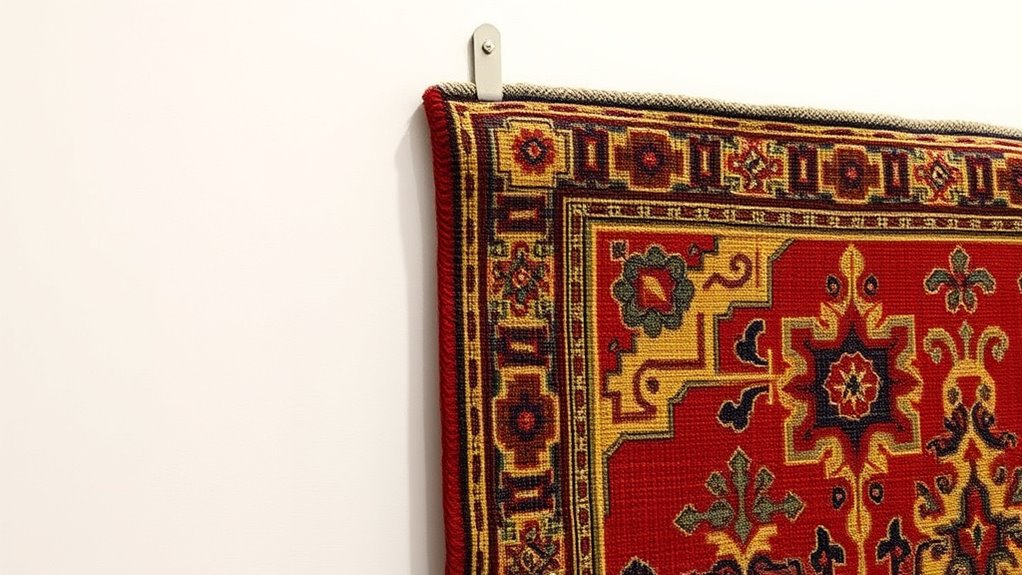 antique rug wall display