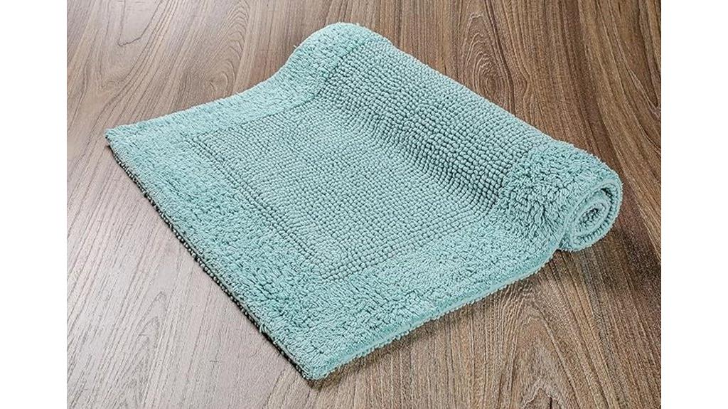aqua blue bath rug