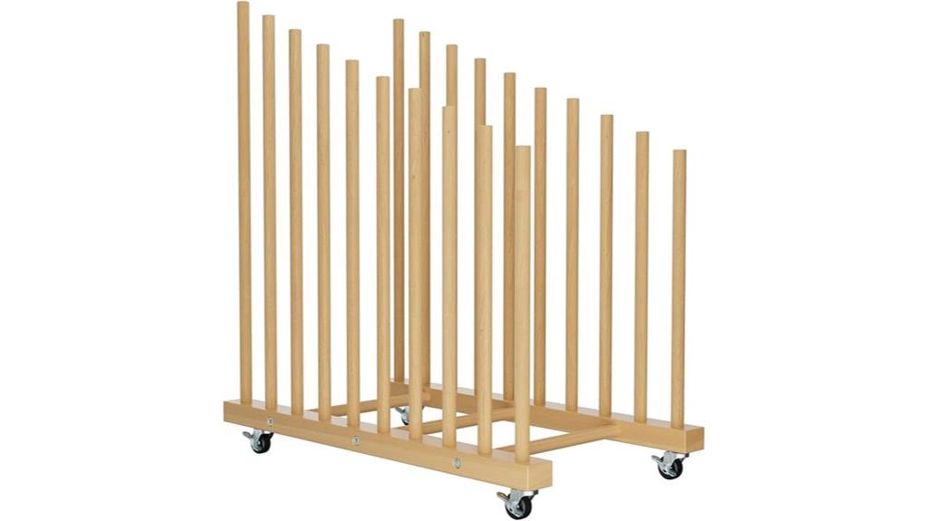 art storage rack wheels