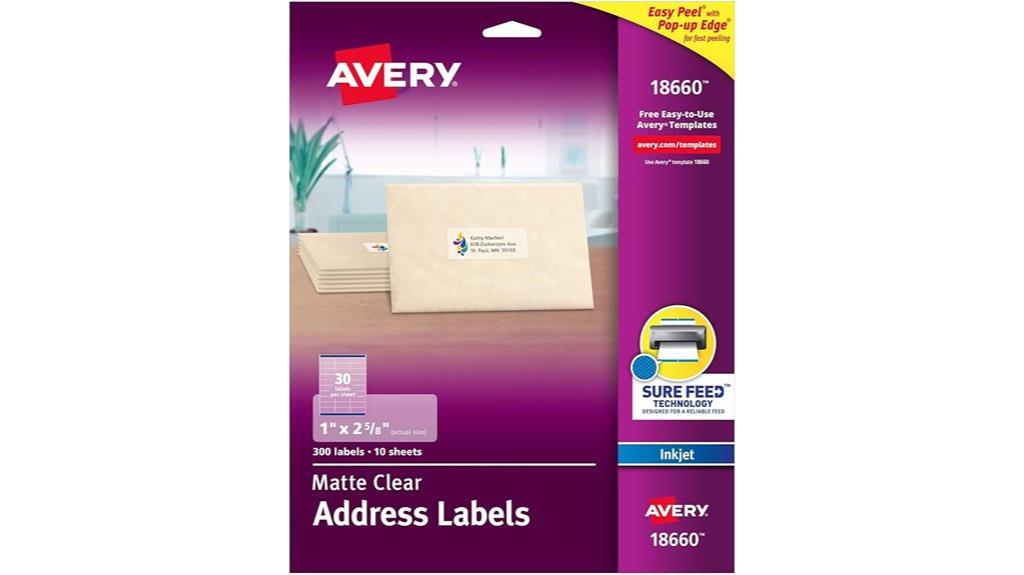 avery sure feed labels