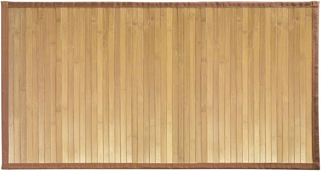 bamboo rug runner size