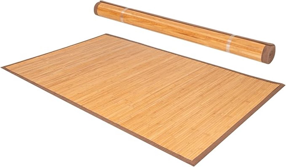 bamboo rug with anti slip