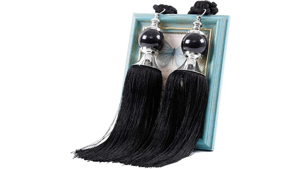 beaded fringe curtain tiebacks