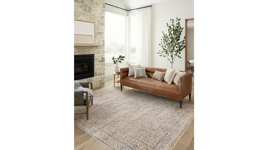 beige denim area rug