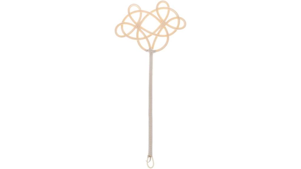 beige rattan duster rug