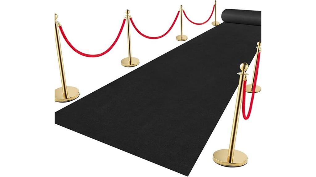 black 3x15 ft aisle runner