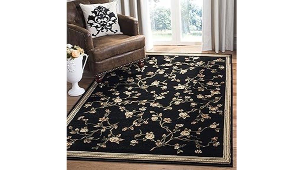 black floral area rug