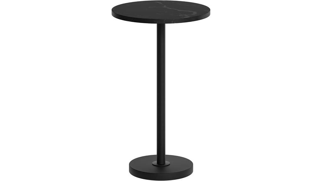 black marble round table