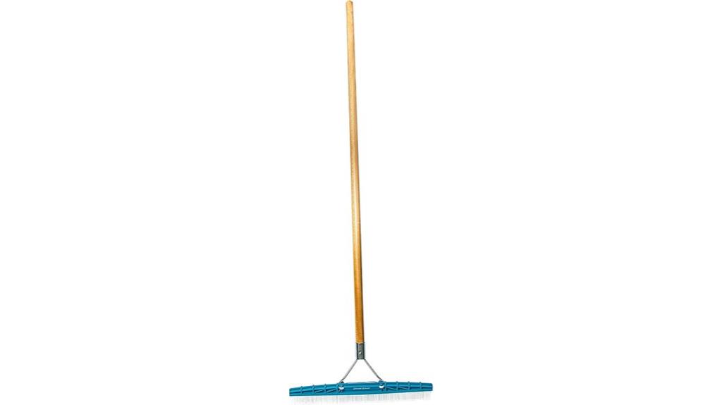 blue 18 inch carpet rake