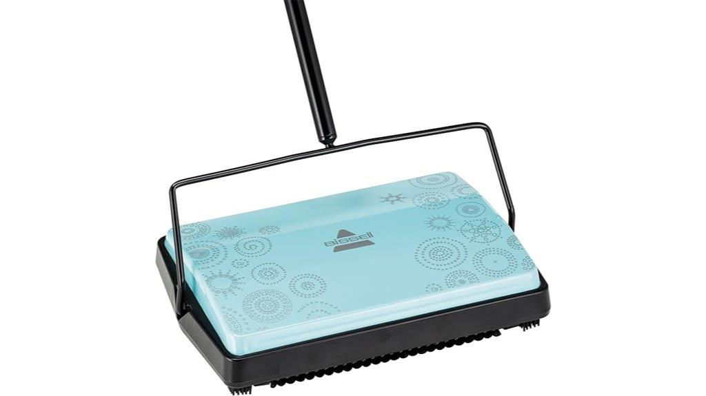 blue bissell manual sweeper
