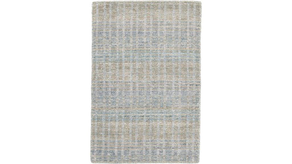 blue geometric area rug