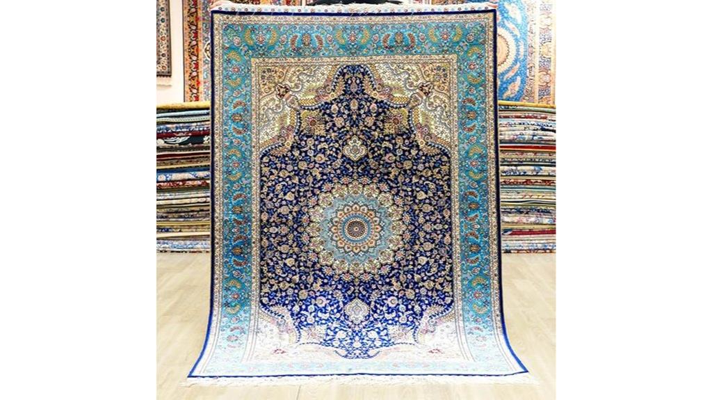 blue hand knotted oriental rug