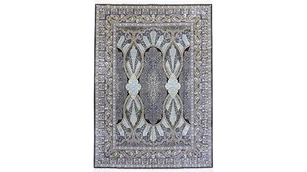 blue hand knotted rug