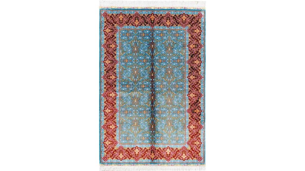 blue hand knotted rug