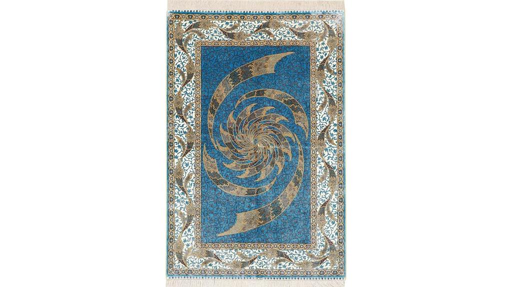 blue handwoven vintage medallion