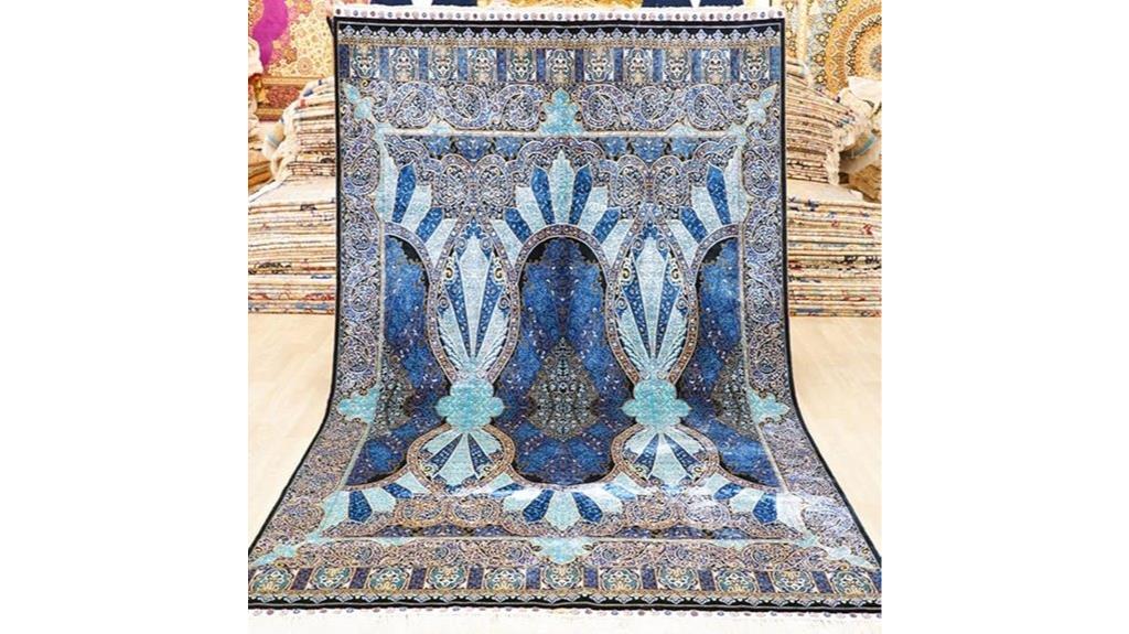 blue handwoven vintage rug