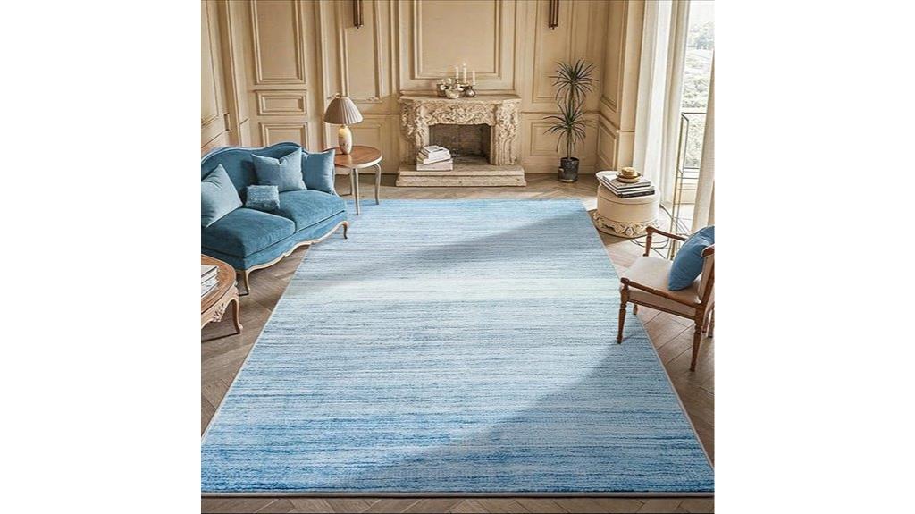 blue ombre area rug