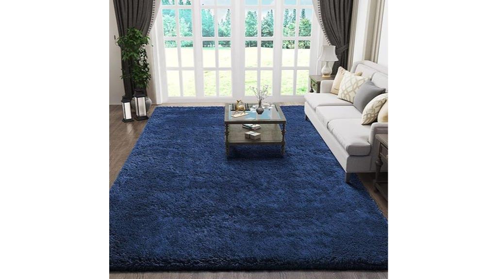 blue shag rug 6x9