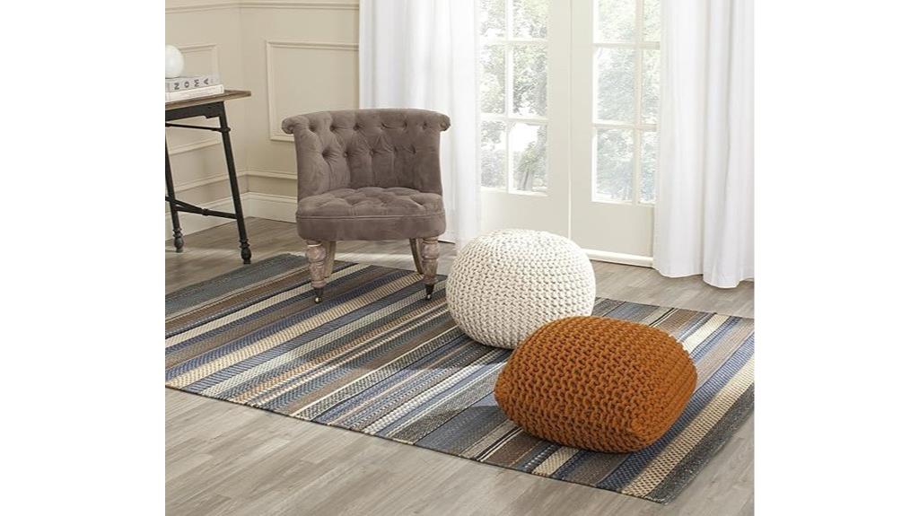 blue wool kilim rug