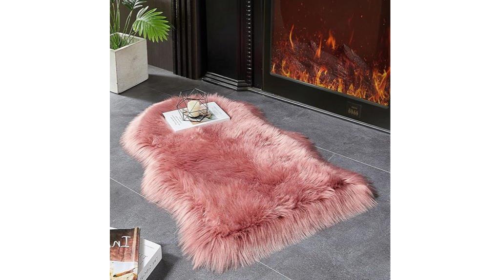blush pink faux fur