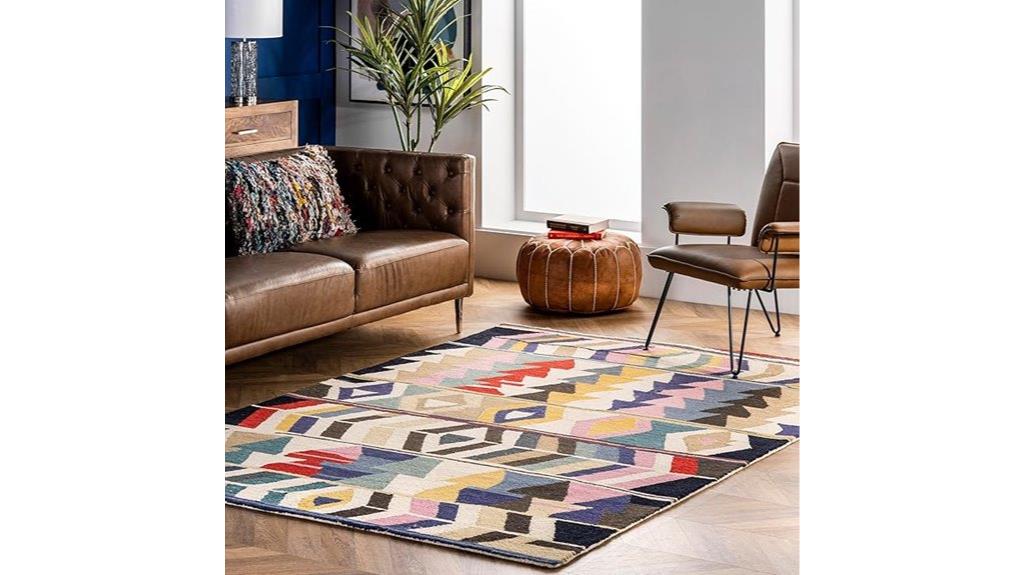 bohemian multi wool rug