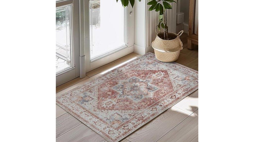 bohemian red brick rug