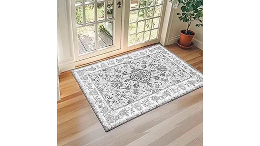 boho vintage rug with grip