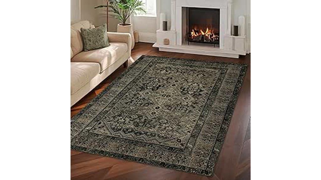 boho washable living room rug