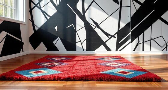 bold rug and wall clash