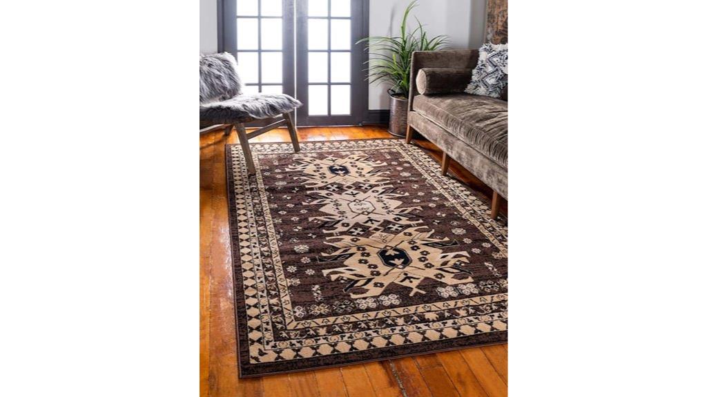 brown and tan rug