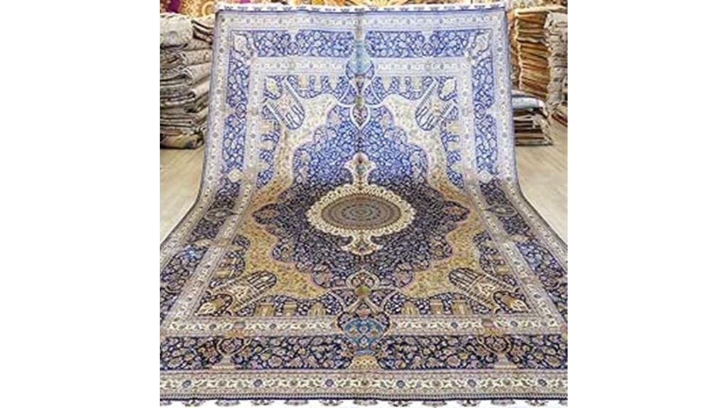 brown handmade antique silk rug