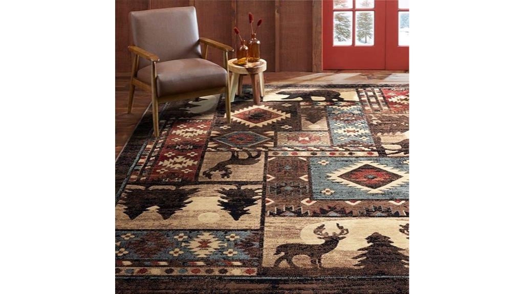 buffalo bear rug rectangular