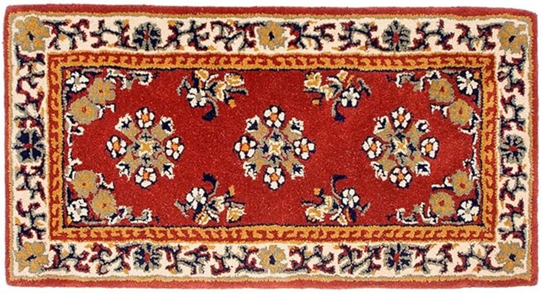 burgundy oriental wool rug