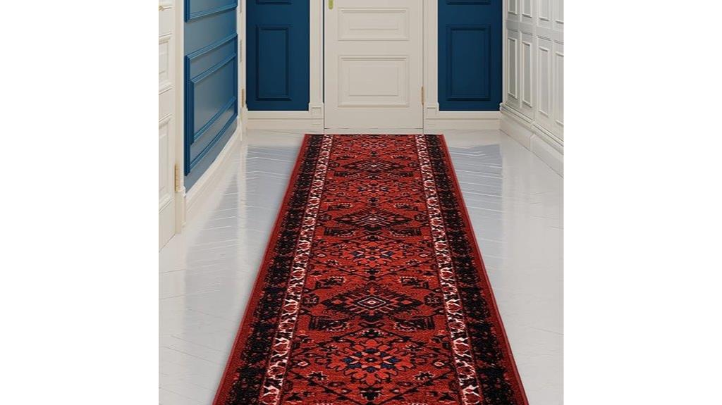burgundy tribal oriental runner