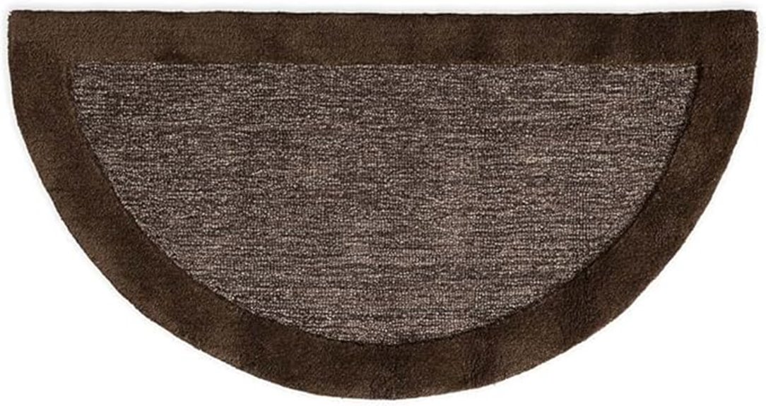 charcoal banded hearth rug
