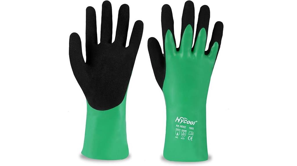 chemical resistant nitrile gloves