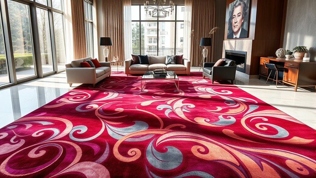 choosing elegant reflective rugs