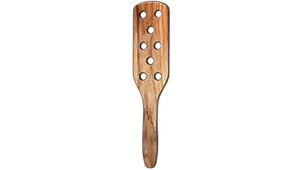 clear finished hardwood paddle