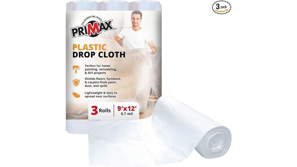 clear plastic drop cloth